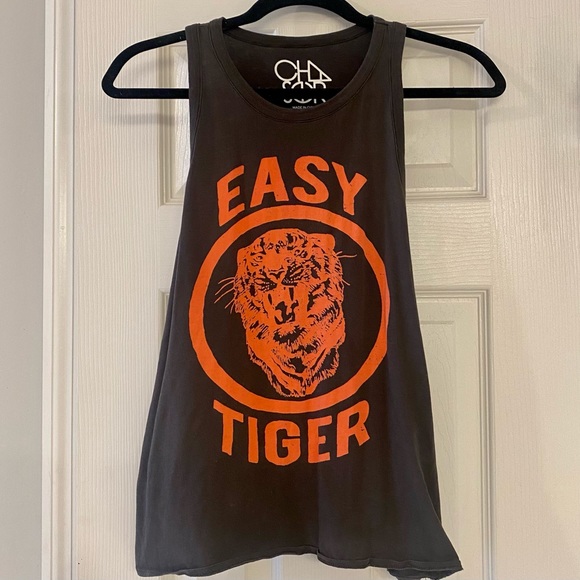 CHASER Brand “Easy Tiger” Razorback Tank Top Size Small - Picture 1 of 7